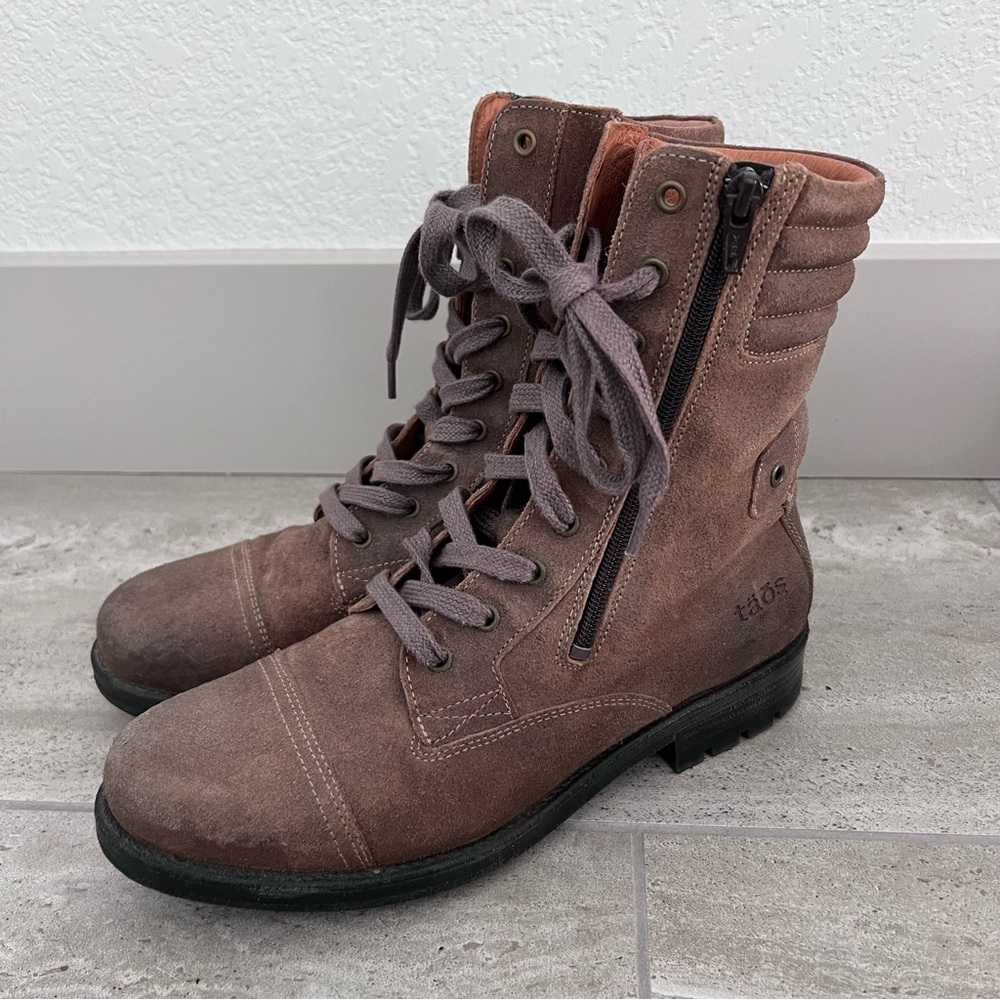 Taos Footwear Renegade Taupe Rugged Boots Shoes Zip Women Size 9-9.5 RGD-27697 , - Picture 11 of 16